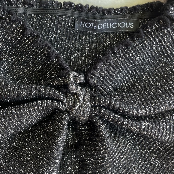 Hot & Delicious Sparkly Butterfly crop Top - Picture 2 of 6